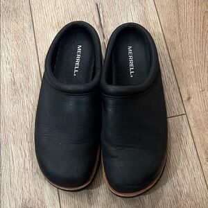 Merrell Men's Black Leather Slip-on sz us 9